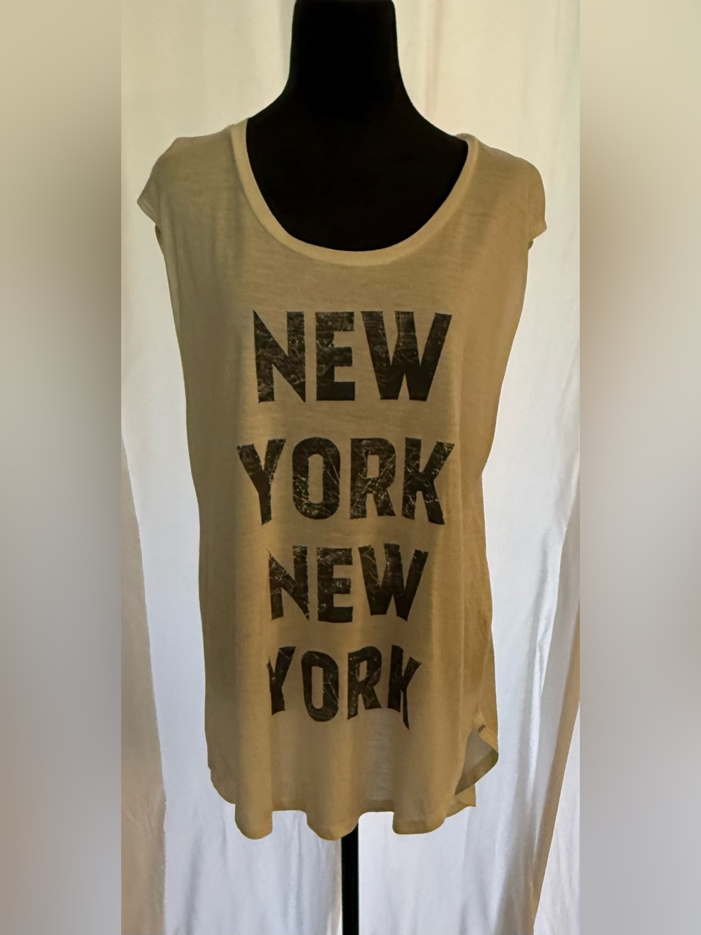 Haute Hippie New York New York Graphic Tee Split Back Top